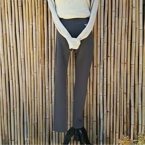 Seduzione Italian Textured Leggings Gray High Rise Skinny Fit Work Pants Small